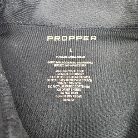 Propper  Men's L Large Long Sleeve Utility Polo Black Tactical - Picture 9 of 14